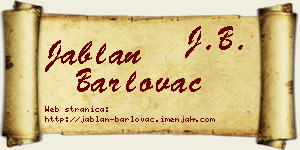 Jablan Barlovac vizit kartica